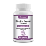 Digestive Enzyme Complex with Lactase, Cellulase and Betaine HCL - Enhances Digestive Wellness - 120 Capsules