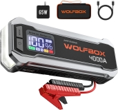 WOLFBOX 4000A Jump Starter 12V Car Battery with Quick Charger LED Display Portable Battery Pack Booster Light Jumper Cables