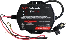 Schumacher SC1300 3-in-1 Battery Charger Maintainer Desulfator 1.5 Amp 6V 12V Mountable for Cars Motorcycles Lawn Tractors Power Sports