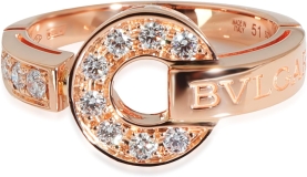 BVLGARI Pre-Loved Bvlgari Bvlgari Ring, 18k Rose Gold, .28 CTW., 5.75