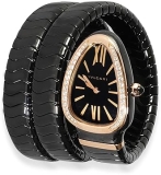 BVLGARI Pre-Loved Serpenti Spiga 102885 SP C 35 B G Women's Watch, 18K Rose Gold/Ceramic