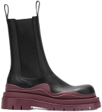 Bottega Veneta Tire Chelsea Boots Cherry