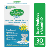 Culturelle Baby Probiotic Vitamin D Drops Immune Digestive Support 0-12 Months 30 Servings