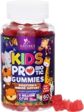 Gummies for Digestive & Immune Support - 60 Vegan Chewables - Ages 3+ - Gluten Soy Dairy Free.Kids Probiotic