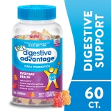 Digestive Advantage Kids Probiotic Gummies for Gut Health Natural Fruit Flavors 60 Count