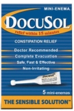 Docusol  Summit Pharmaceuticals Mini Enemas Pack of 5 for Quick Relief