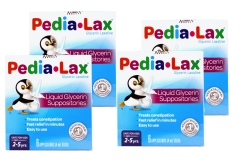 Fleet Pedia-Lax Liquid Glycerin Suppositories 6 Each Pack of 4 for Kids Health