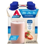 Atkins Strawberry Protein Shake 15g Protein Keto Friendly 11 fl oz 4 Count