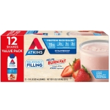Atkins Protein-Rich Gluten-Free Strawberry Shake Keto-Friendly 12 Pack Ready-to-Drink