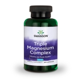Swanson Triple Magnesium Complex Capsules - Promotes Restful Sleep & Healthy Mood, 400 mg, 300 Count