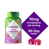 Vitafusion Maximum Strength Melatonin Gummies for Sleep Support, Strawberry Flavor, 10 mg, 100 Count