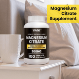 Absorption Magnesium Citrate 500mg Supplement for Muscle Relaxation, Bones, Heart, Nerves, Sleep & Calm – 100 Tablets