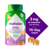 vitafusion Melatonin Gummies for Sleep Aid, 140 Ct, White Tea & Peach, 3 mg