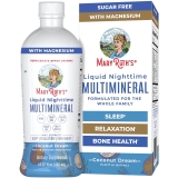 MaryRuth's Nighttime Liquid Multimineral Sleep Supplement - Sugar-Free Calm Magnesium Citrate - Vegan - 4 Flavors - 15 Servings