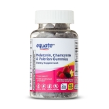 Equate Melatonin, Chamomile, Valerian Gummies with Vanilla & Wild Berry Flavor, 60 Count