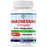 Nuvitagarden 420 Mg Magnesium Complex 120 Capsules - Sleep, Muscle, Energy & Heart Support
