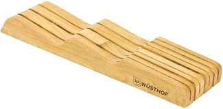 WÜSTHOF Natural Wood 7-Slot In-Drawer Knife Storage Organizer
