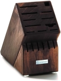 WÜSTHOF 17-Slot Walnut Knife Storage Block Holder