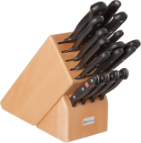 WÜSTHOF  Gourmet Knife Block Set with Beechwood Block and Stainless Knives