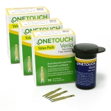 OneTouch Value Pack of OneTouch Verio Diabetes Test Strips - 90 Count | Home Glucose Testing | 3 Boxes, 30 Strips Each