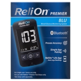 ReliOn Premier BLU Glucose Monitor - Blood Sugar Monitoring System