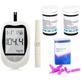 SUWU Blood Glucose Monitoring Kit with Meter, Strips, Lancets, and Case