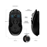 Logitech G903 LIGHTSPEED Wireless Gaming Mouse with HERO 25K Sensor and LIGHTSYNC RGB - POWERPLAY Compatible, 25,600 DPI