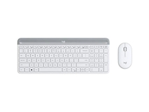 Logitech MK470 Slim Wireless Keyboard & Mouse Combo - Modern Compact Design, Ultra Quiet, Plug n' Play Connectivity - Off White