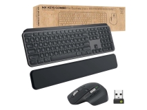 Logitech MX Keys Combo Gen 2: Full Size Wireless Keyboard & Mouse Set with Palm Rest - Graphite