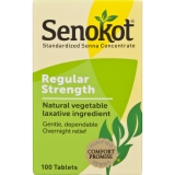 Senokot Regular Strength Natural Vegetable Laxative Tablets - 100 Count