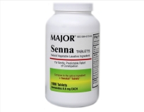 Major Senna (Senokot) Laxative Tablets 8.6mg - 1000 Tablets per Bottle