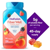 Vitafusion Fiber Well Gummy Fiber Supplement, 90 Count Sugar-Free Fruit-Flavored