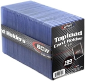 BCW 3x4 Standard Topload Card Holders: Hard Plastic Sleeves for Baseball, Football, Basketball, Pokemon, Yugioh, MTG Cards"