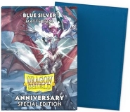 Arcane Tinmen Premium Dragon Shield Matte Dual Standard Card Sleeves 100 CT - 25th Special Ed - Blue/Silver