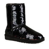 Ugg Classic Short Sequin Women's Shoe Size 5 Black - Casual 1094982-BLK