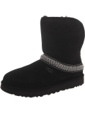 Ugg Women's Short Crescent Suede Winter Boots - Pull On Style