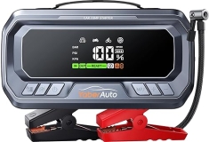 YaberAuto 10-in-1 Jump Starter with Air Compressor - 7000A, 160PSI, Portable Car Battery Jump Starter - Gas/Diesel, 160W DC