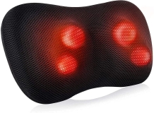 Naipo Back Neck Massager with Heat for Muscle Pain Relief - Shiatsu Deep-Kneading Massage for Home, Car, Office