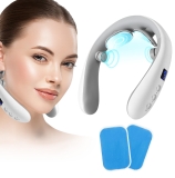 Mochiby Electric Neck Massager with Heat for Pain Relief - Portable Lymphatic Drainage - Ideal Gift for Women and Men