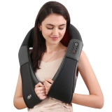 Naipo Neck & Shoulder Massager with Heat - 3D Shiatsu Deep Tissue Kneading for Muscle Relief - Great Holiday Gift