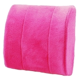 Fine Life Lumbar Support Back Massage Pillow - 2 Massage Modes, Battery-Powered - Pink