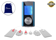 TechCare Mini Tens Unit Massager with Lifetime Warranty for Drug-Free Pain Relief (BLUE)