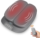 Snailax Foot Massager with Heat, Remote Control & Adjustable Speed, Grey