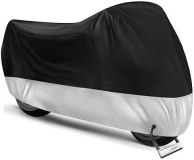 HANMİR Universal Waterproof Motorcycle Cover - All Season Protection with Lock-Holes & Storage Bag, XXL Size