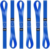 AUGO-6-Pack Soft Loop Tie Down Straps - 1,500 lbs Load Capacity - ATV, UTV, Motorcycles