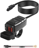 BYLİKEHO Waterproof Motorcycle USB Charger with Voltmeter & Switch