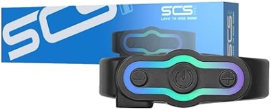 SCSETC Waterproof Motorcycle Helmet Bluetooth Headset with RGB Light & Noise Control