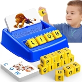 Educational Matching Letter Game for Kids Ages 3-8, Blue - Perfect Gift for Boys and Girls