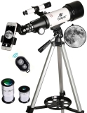 Gskyer 70mm Telescope for Kids Beginners - Travel Scope with Accessories