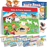 Montessori Preschool Busy Book - Preassembled Learning Activities for Toddlers 3+ - Homeschool Toys - Easter Gifts - 3 Year Old Boys, 4 Year Old Girls